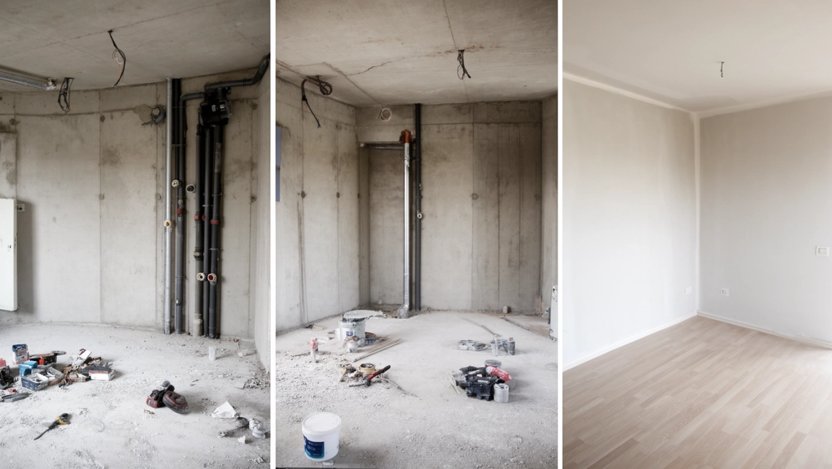 Etapy wykończenia mieszkania w stanie deweloperskim