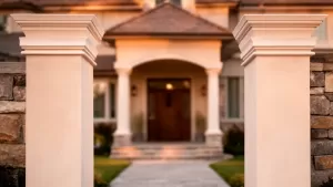 Filary przed domem wykończenie