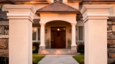 Filary przed domem wykończenie